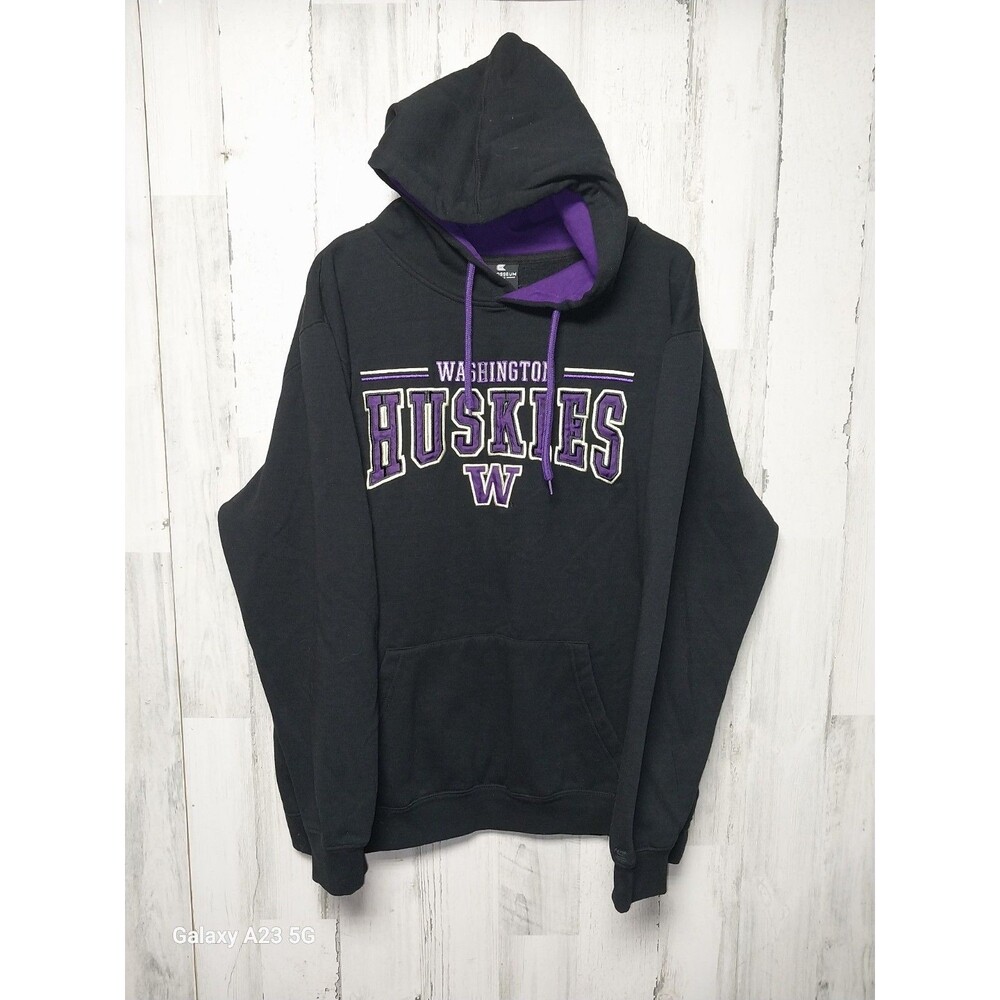 Men's Colosseum Black Washington Huskies Hoodie